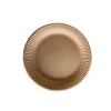50 ASSIETTES RONDES KRAFT RECYCLABLE Ø18CM NATUREL