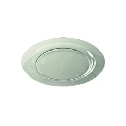 12 ASSIETTES RONDES RÉUTILISABLES 19CM CRISTAL