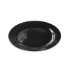 12 ASSIETTES RONDES RÉUTILISABLES 19CM ÉBÈNE