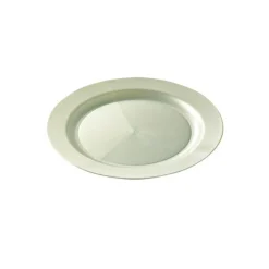 12 ASSIETTES RONDES RÉUTILISABLES 19CM NACRÉ