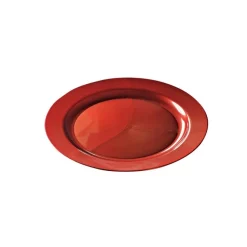 12 ASSIETTES RONDES RÉUTILISABLES 19CM CARMIN