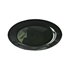 12 ASSIETTES RONDES RÉUTILISABLES 24CM ÉBÈNE