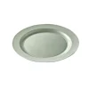 12 ASSIETTES RONDES RÉUTILISABLES 24CM ARGENT