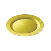 12 ASSIETTES RONDES RÉUTILISABLES 24CM OR