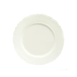 10 ASSIETTES RÉUTILISABLE BAROQUE 19CM CRÈME