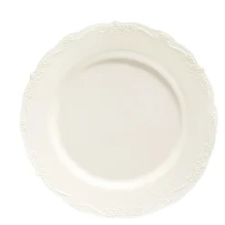 10 ASSIETTES RÉUTILISABLE BAROQUE 26CM CRÈME