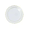 6 ASSIETTES RÉUTILISABLES ACCOLADES 19.5CM BLANC
