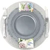 40 ASSIETTES RÉUTILISABLES CASUAL 19-26CM ARGENT