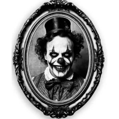 AUTOCOLLANT CADRE BAROQUE VINTAGE CLOWN 30X23CM