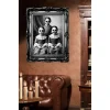 AUTOCOLLANT CADRE BAROQUE VINTAGE FAMILLE 58X45CM