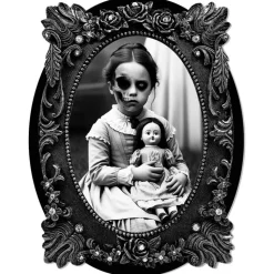 AUTOCOLLANT CADRE BAROQUE VINTAGE FILLE 30X23CM