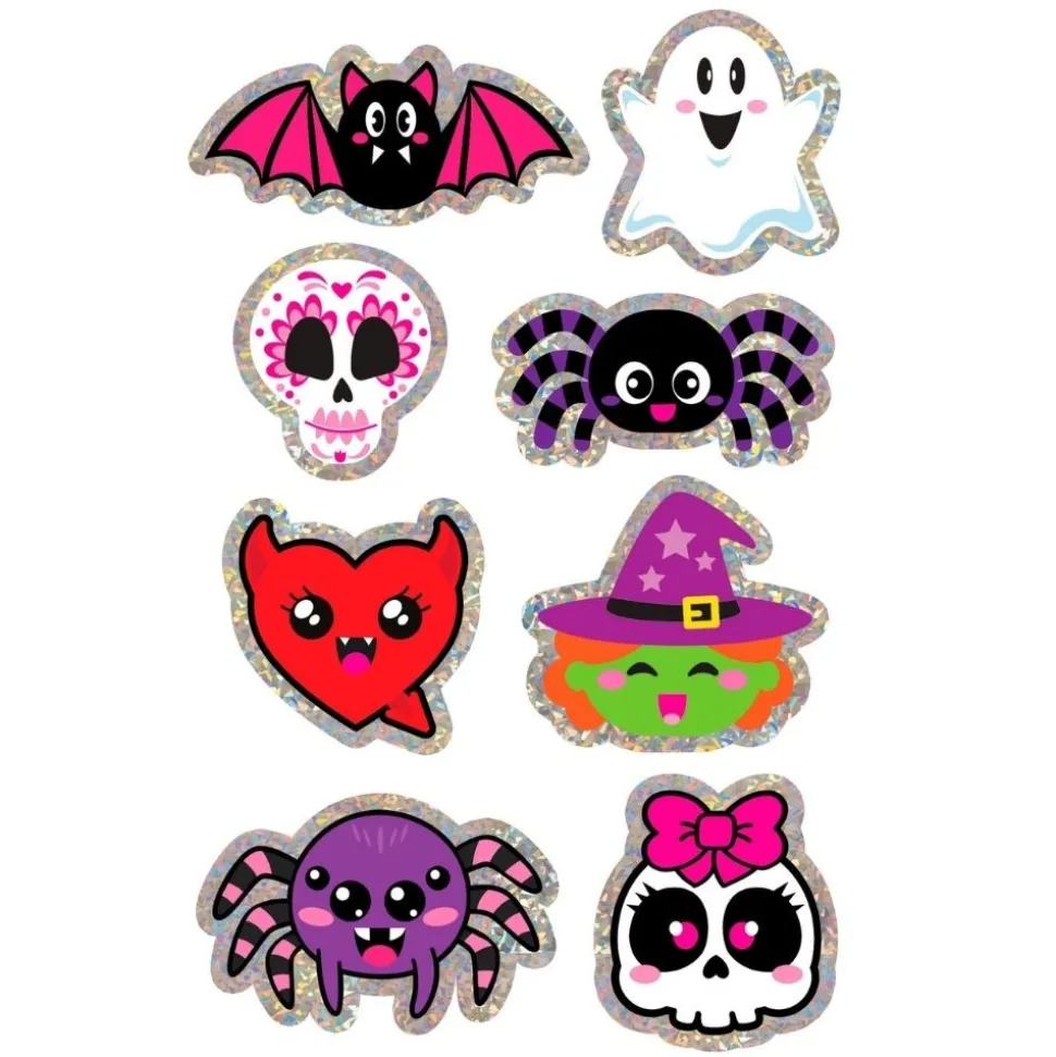 AUTOCOLLANTS ASSORTIS HALLOWEEN HOLOGRAPHIQUES