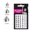 AUTOCOLLANTS PIERCING POINTE 4-5-6MM ARGENT