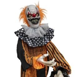 AUTOMATE CLOWN BALLON ORANGE ANIMÉ LUMIÈRE 165CM