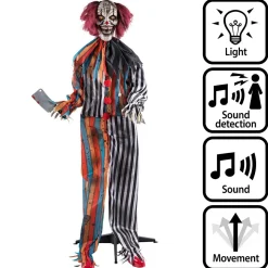 AUTOMATE CLOWN BOUCHER ANIMÉ SON LUMIÈRE 1.75M