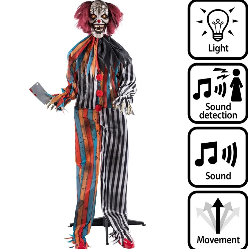 AUTOMATE CLOWN BOUCHER ANIMÉ SON LUMIÈRE 1.75M