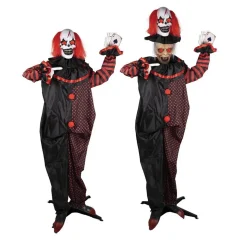 AUTOMATE CLOWN DOUBLE TÊTE ANIMÉ SON LUMIÈRE 180CM