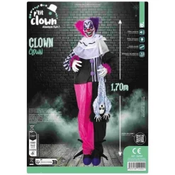 AUTOMATE CLOWN RIEUR ENFANT ANIMÉ SON LUMIÈRE 1.7M