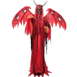 AUTOMATE DIABLE ENFER ANIMÉ SON LUMIÈRE 1.8M ROUGE