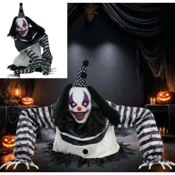 AUTOMATE POUPÉE CLOWN TERREUR SON LUMIÈRE 105CM