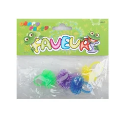 4 BAGUES EN PLASTIQUE
