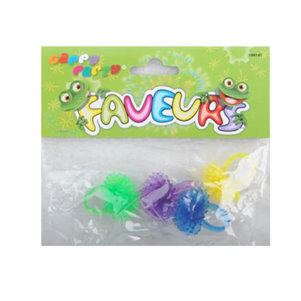 4 BAGUES EN PLASTIQUE