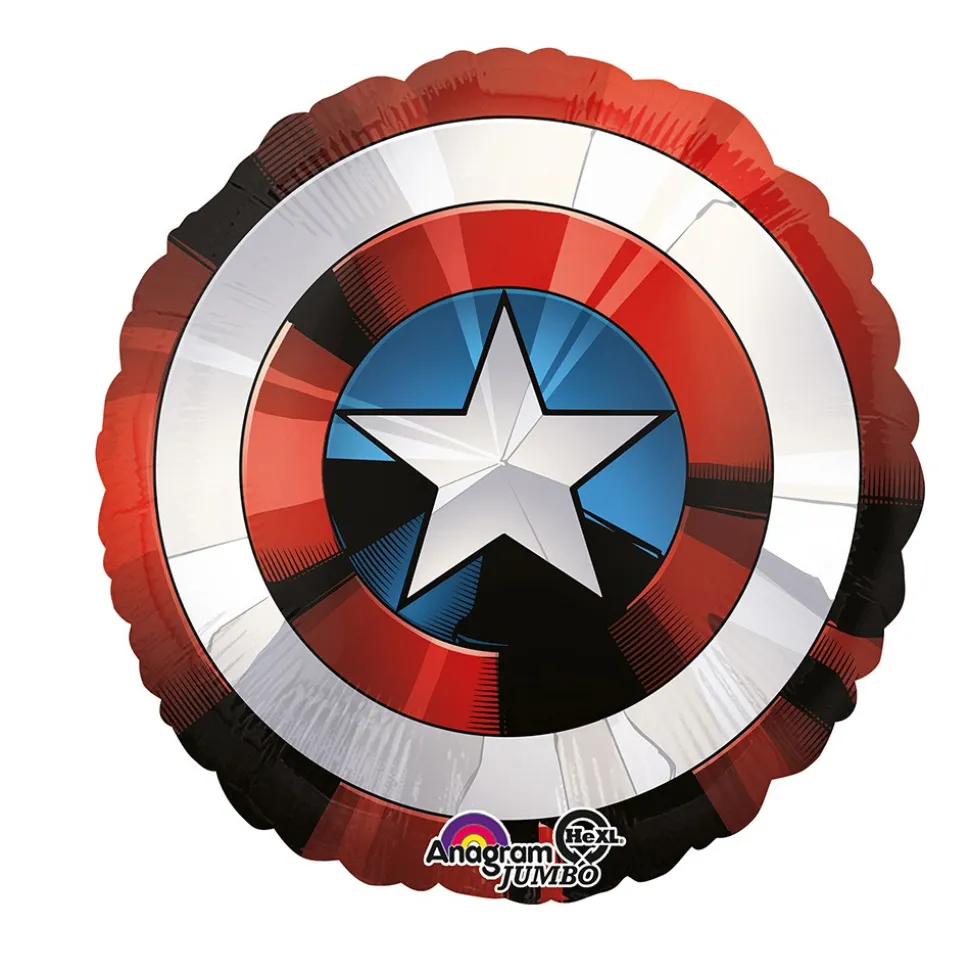 BALLON ALU BOUCLIER AVENGERS CAPTAIN AMERICA 71CM