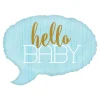 BALLON ALU BULLE BLEU HELLO BABY 61CM