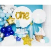 BALLON ALU CHIFFRE 1 COURONNE 30X90CM BLEU CIEL