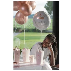 BALLON ALU COURONNE PRINCESSE Ø45CM ROSE GOLD