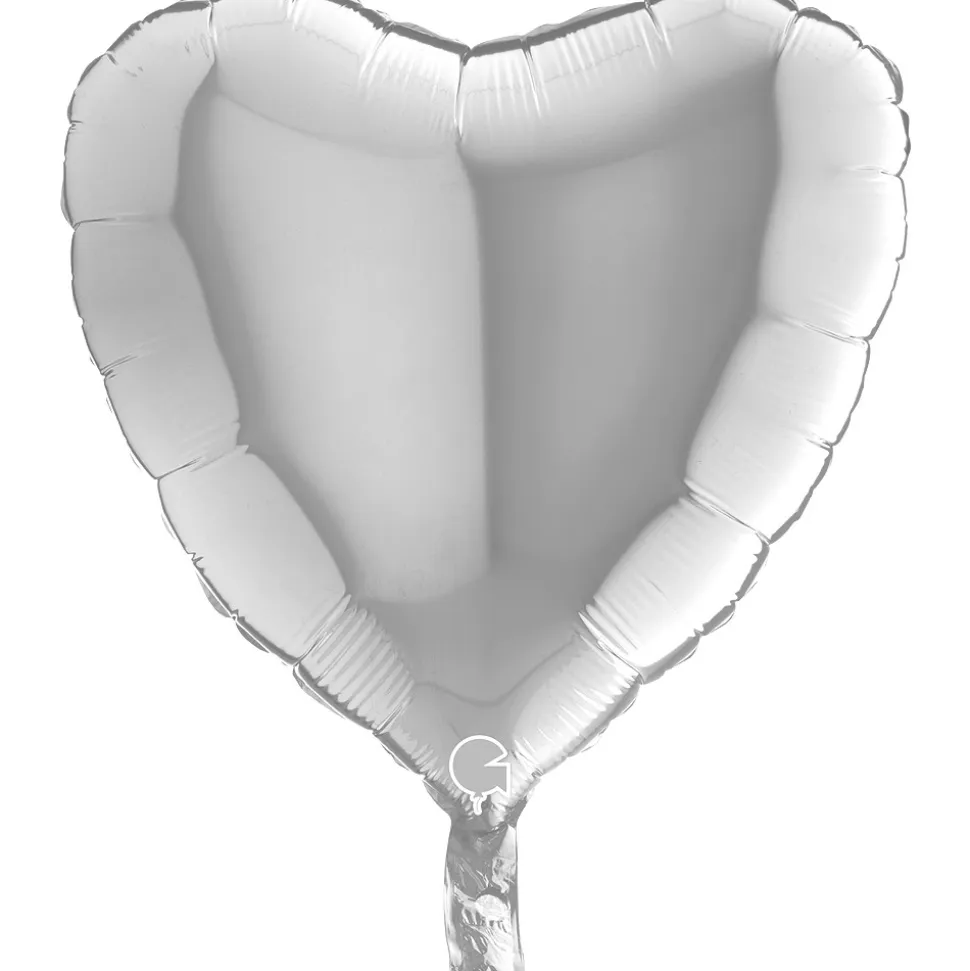 BALLON ALU CUR ARGENT 46 CM