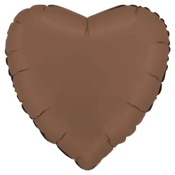 BALLON ALU CUR 46CM CHOCOLAT SATIN