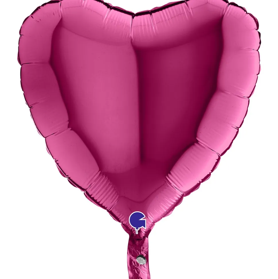 BALLON ALU CUR FUCHSIA 46CM