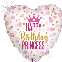 BALLON ALU CUR HAPPY BIRTHDAY PRINCESS 46CM