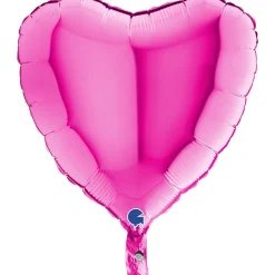 BALLON ALU CUR ROSE MAGENTA 46 CM