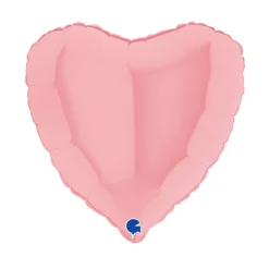 BALLON ALU CUR ROSE MAT 46 CM