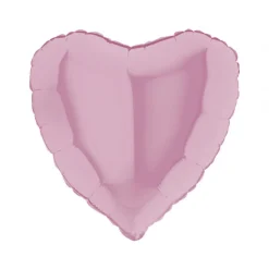 BALLON ALU CUR ROSE PASTEL 46 CM