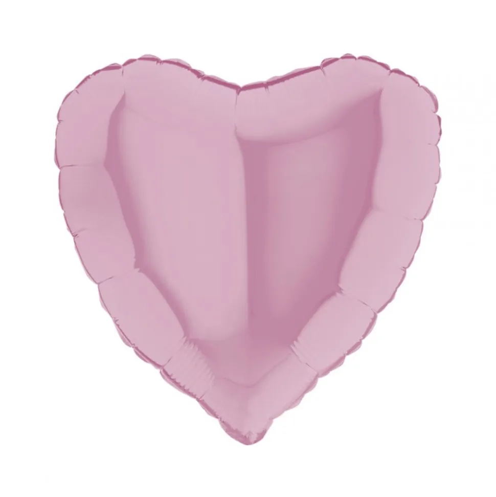 BALLON ALU CUR ROSE PASTEL 46 CM