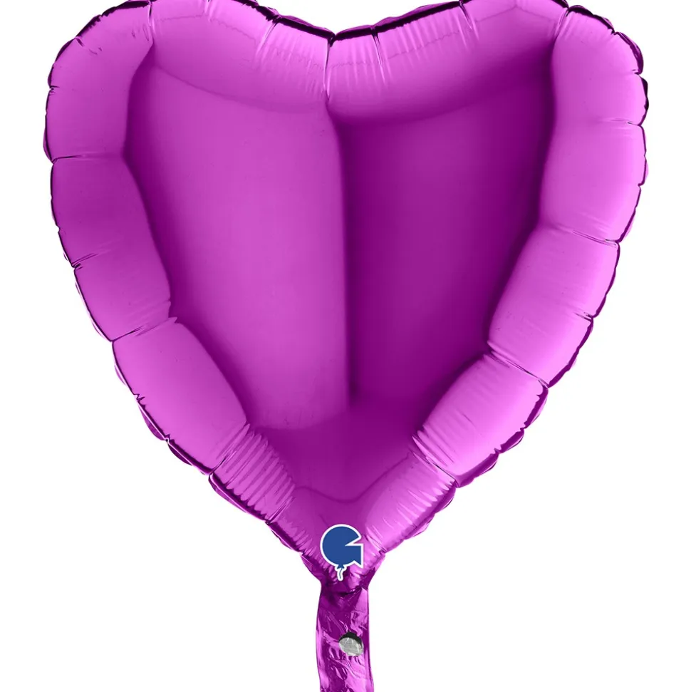 BALLON ALU CUR VIOLET 46 CM