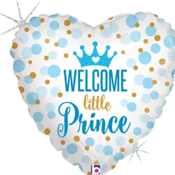 BALLON ALU CUR WELCOME LITTLE PRINCE 46CM