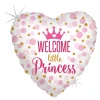 BALLON ALU CUR WELCOME LITTLE PRINCESS 46CM