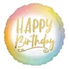 BALLON ALU HAPPY BIRTHDAY DORÉ 43CM MULTICOLORE