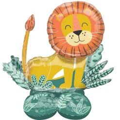 BALLON ALU LION SAFARI NATURE SAUVAGE 114X109CM