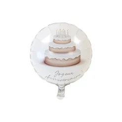 BALLON ALUMINIUM ANNIVERSAIRE DOUCEUR 45CM