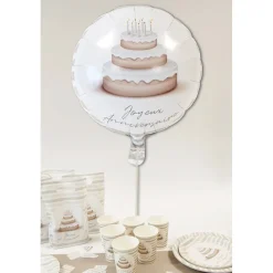 BALLON ALUMINIUM ANNIVERSAIRE DOUCEUR 45CM