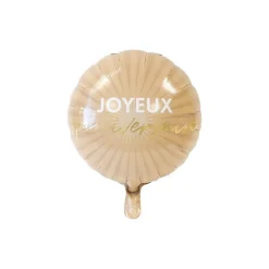 BALLON ALUMINIUM ANNIVERSAIRE ÉCLAT 45CM SABLE