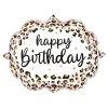 BALLON ALUMINIUM ANNIVERSAIRE LÉOPARD 68X55CM