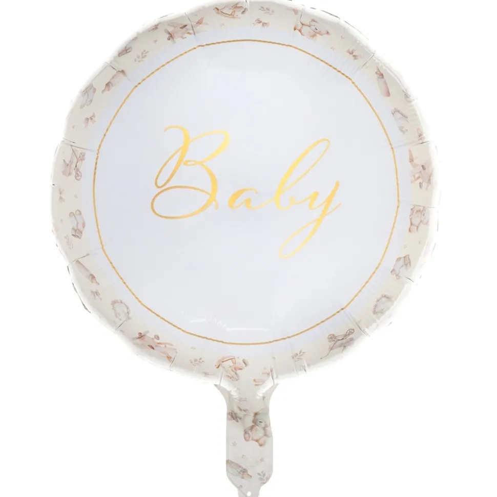 BALLON ALUMINIUM BABY LITTLE TEDDY 45CM IVOIRE