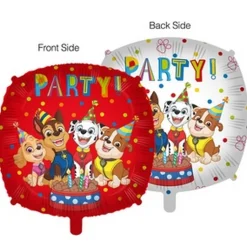 BALLON ALUMINIUM CARRÉ PAW PATROL PARTY 46CM