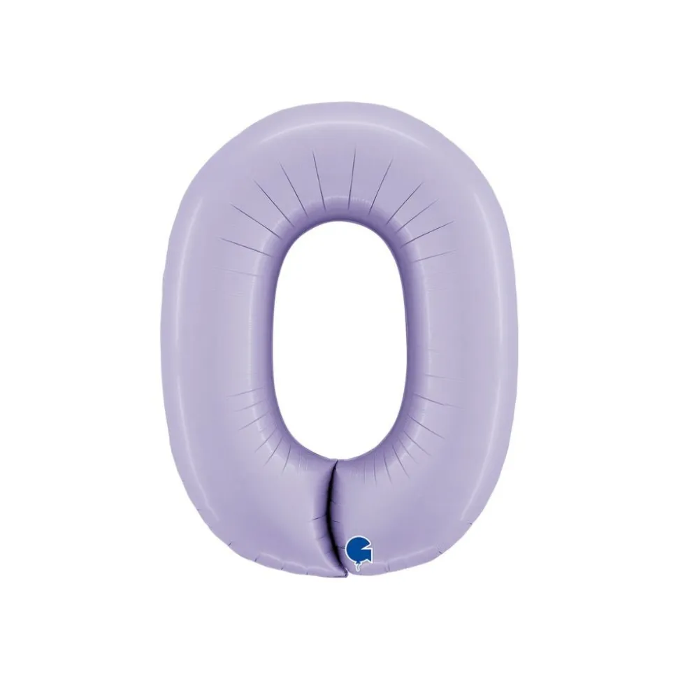 BALLON ALUMINIUM CHIFFRE 0 102CM LILAS